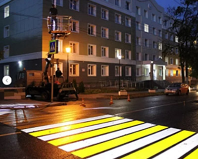 斑马线红绿灯投影