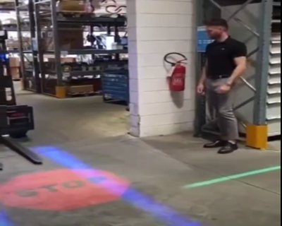 工厂叉车安全警示投影灯系统（叉车警示灯）